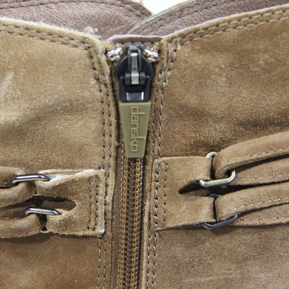 Dansko Evelyn Boots Eu 37 Women Suede Wedge Bootie Comfort Shoes - Picture 7 of 11